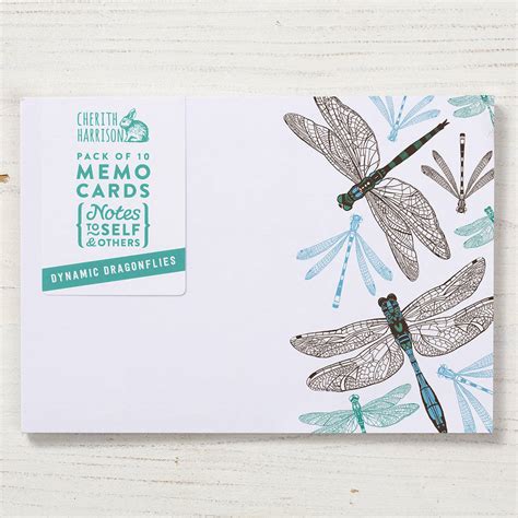 Dragonfly Note Cards 10pck By Cherith Harrison