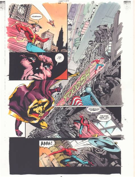 Hourman 20 P18 Color Guide Art Hourman And Flash Jay Garrick Action