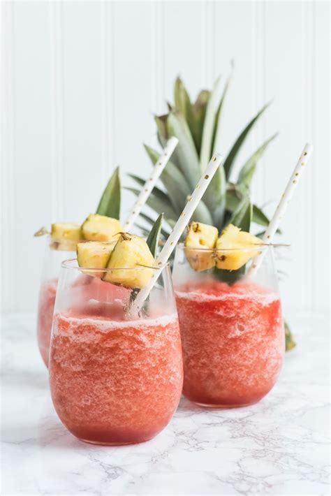Coconut Pineapple Rum Slush Recipe Tropical Cocktail Recipes