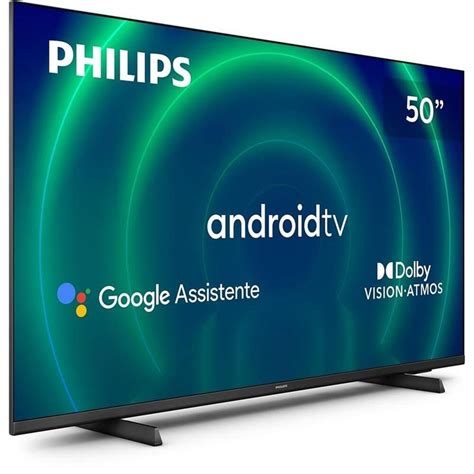 Smart Tv Led 50 Philips 50pug7406 78 4k Uhd Android Com Wi Fi 2 Usb 4 Hdmi Dolby Vision E