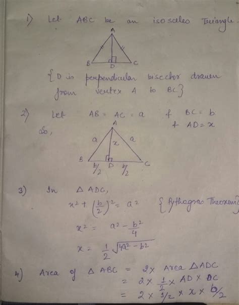 For an isosceles triangle, along with two sides, two angles are also equal in measure. How to find the area of an isosceles triangle - Quora