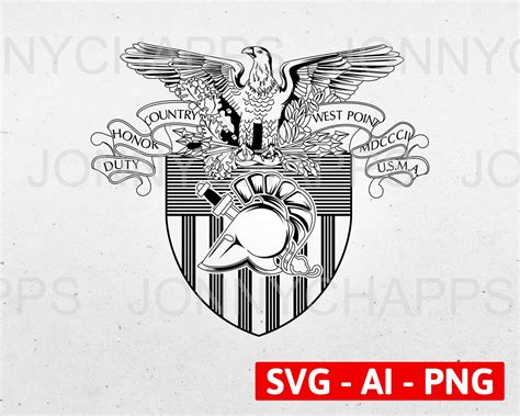 United States Military Academy West Point Coat Of Arms Army Etsy In United States