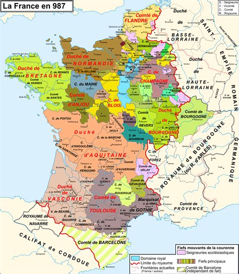 Map of France in year 987 - Vivid Maps