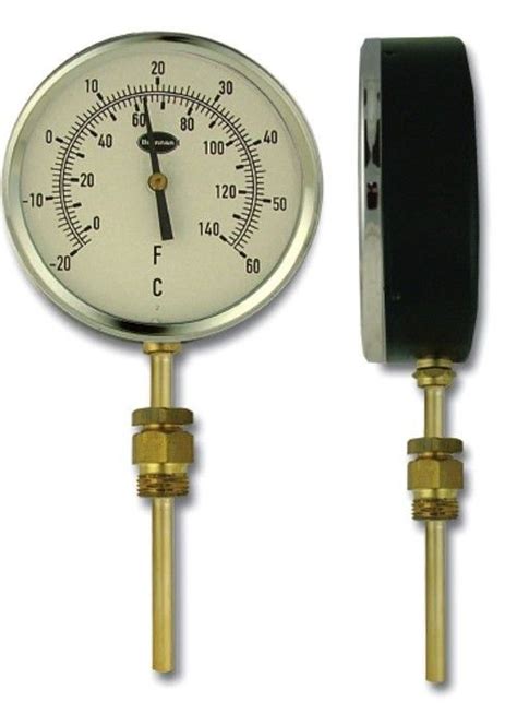 100mm Dial Thermometer Direct Mounting Liquid Expansion Bottom Entry