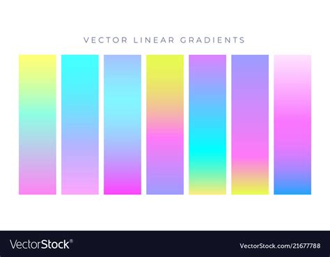 Vibrant Colorful Hologram Color Gradients Vector Image