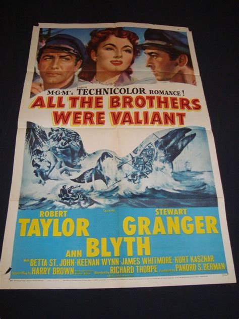 Sold Price ALL THE BROTHERS WERE VALIANT 1953 US One Sheet Movie