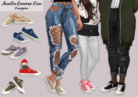 Sims 4 Ccs The Best Semller Converse Low All By Lumysims
