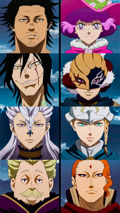 Black Clover Battle Of The Magic Knights Squad Captains Personagens