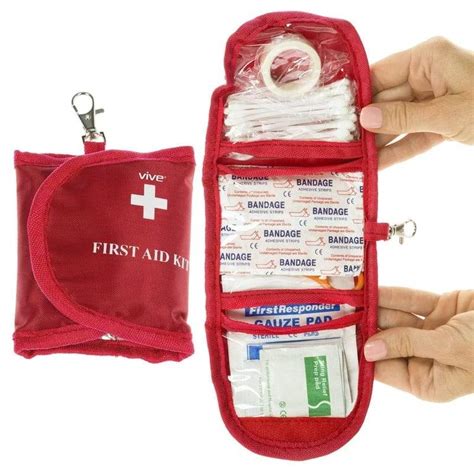 Mini First Aid Kit 65 Piece Travel Safety To Go Vive Health