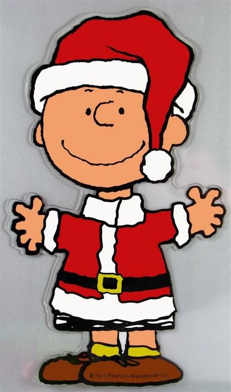 Charlie Brown Christmas Jelz Window Cling Santa Peanuts Christmas