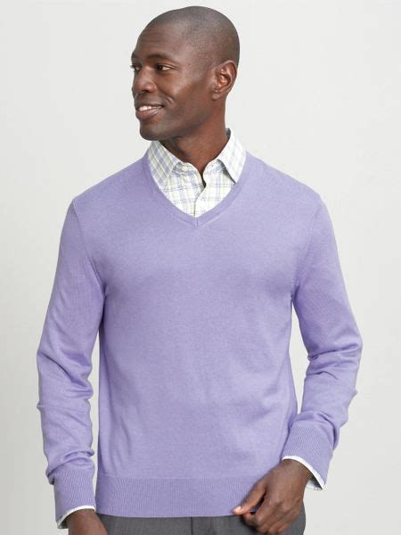 Banana Republic Silk Cotton Cashmere V Neck Sweater Sweet Lilac In