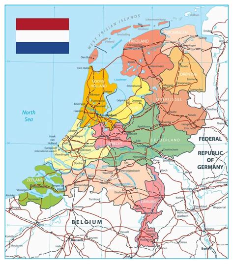 Aquí está la manera fácil, cómo imprimir un mapa gratis. Holanda y los Países Bajos en mapas politicos fisicos y mudos