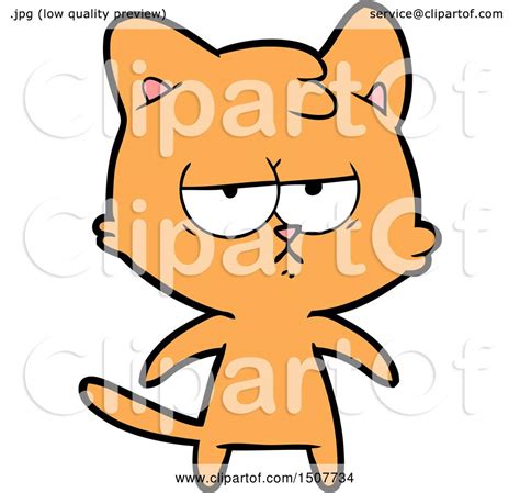 Bored Cartoon Cat By Lineartestpilot 1507734