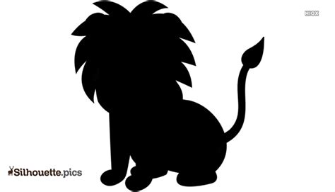 Cute Lion Drawing Silhouette Silhouettepics