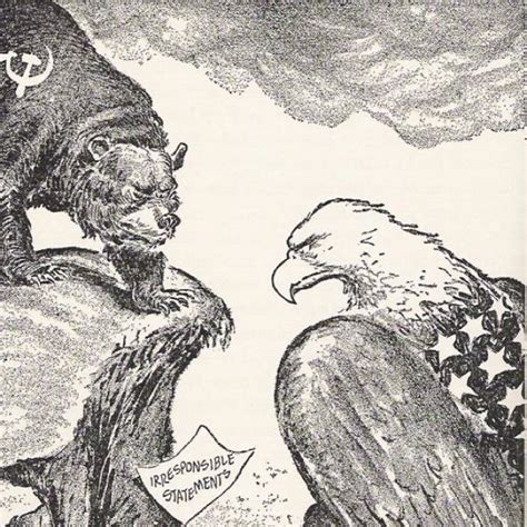 Cold War Eagle V Bear Cartoon Which Represents The Frosty Relationship