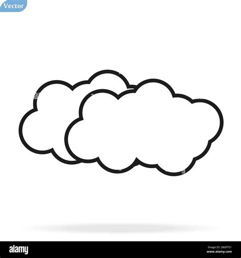 Cloud Icon Vector Line Sky Symbol Trendy Flat Weather Outline Ui Sign