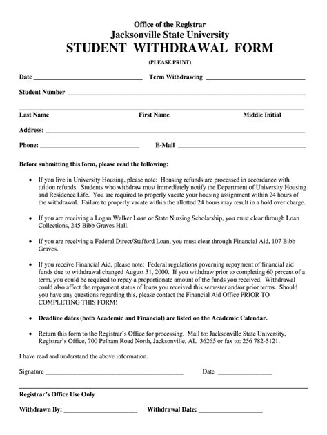 School Withdrawal Form Sample 2020 2021 Fill And Sign Printable
