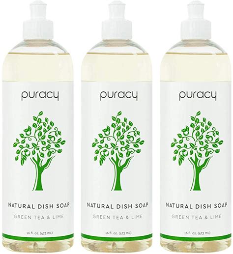 Puracy Natural Dish Soap Green Tea And Lime Sulfate Free