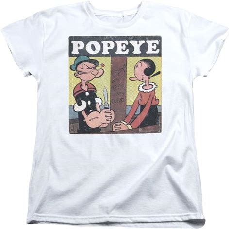 Popeye Womens Loves Olive T Shirt Uk Clothing