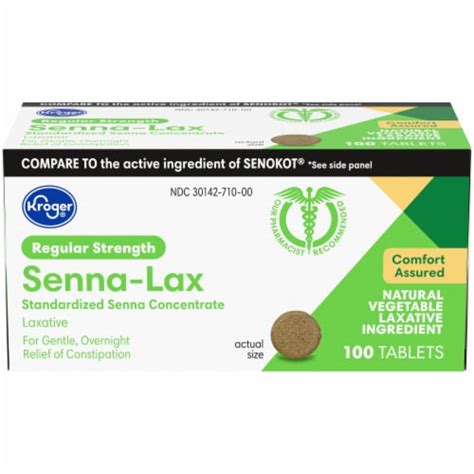 Kroger® Regular Strength Senna Lax Laxative Tablets 100 Count 100 Ct Pick ‘n Save