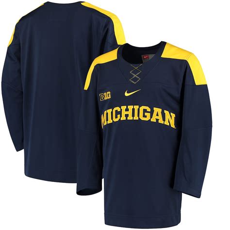 Nike Michigan Wolverines Navy Replica Hockey Jersey
