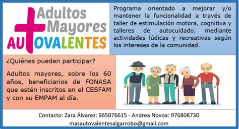 Algarrobo Digital Programa MÁs Adultos Mayores Autovalentes 2019