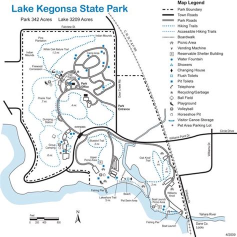 It has a maximum depth of 32 feet. Lake Kegonsa State Park - Maplets