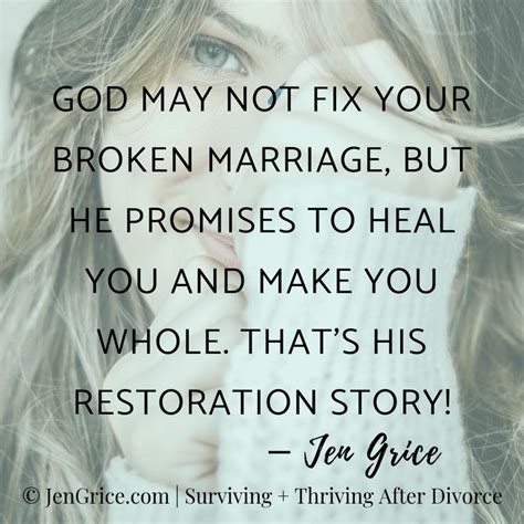 Even if your spouse might not be showing the same level of commitment as you are, there are a few. Surviving + Thriving After Divorce | Broken marriage ...