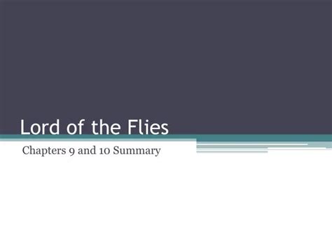 Ppt Lord Of The Flies Powerpoint Presentation Free Download Id3018768