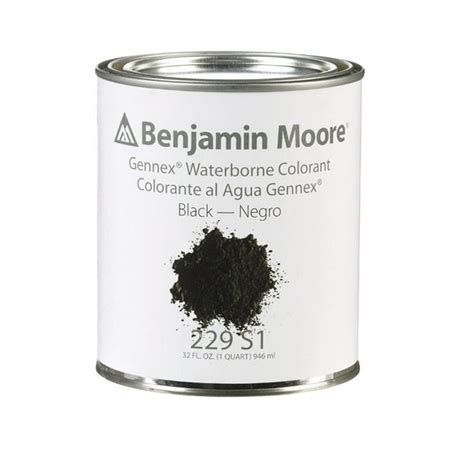 Benjamin Moore Colorant Systems Waterborne Black 1 Qt Zero Voc