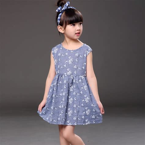 Children Spring And Summer Princess Dress Cotton And Linene Soft Floral