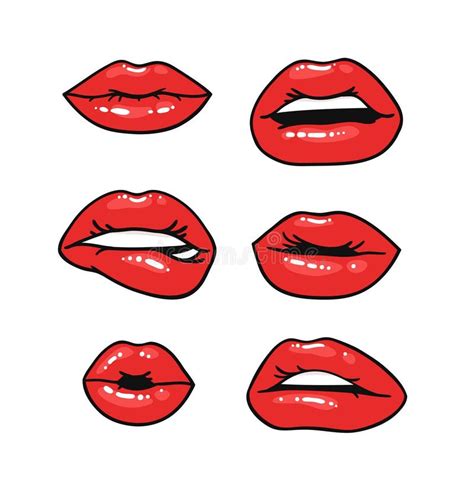 Vector Female Lips Collection Stock Vector Illustration Of Editable Collection 3942977