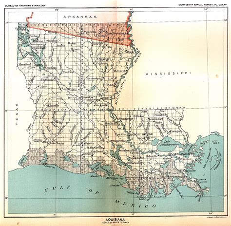 Indian Land Cessions In The U S Louisiana Map 28 United States