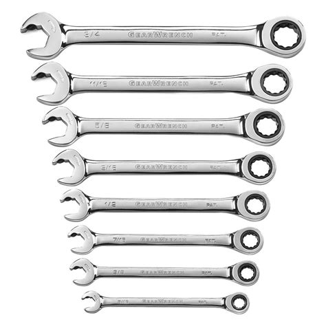 Gearwrench 85599 8 Pieces Sae Open End Wrench Set