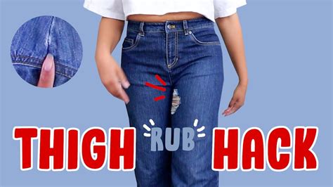 Save Your Jeans How To Fix And Prevent Thigh Rub Holes Youtube