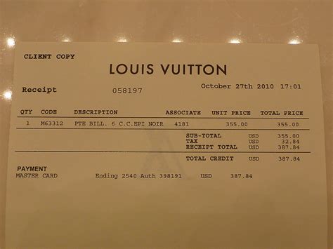 Authentic Louis Vuitton Receipt Literacy Ontario Central South
