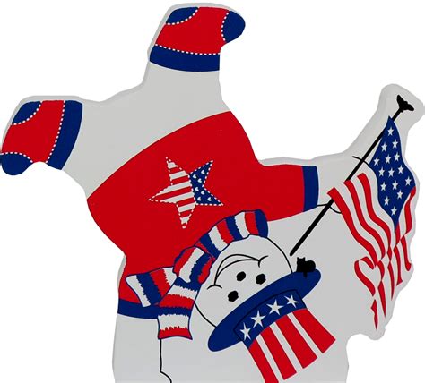 Patriotic Snowman The Cats Meow Village