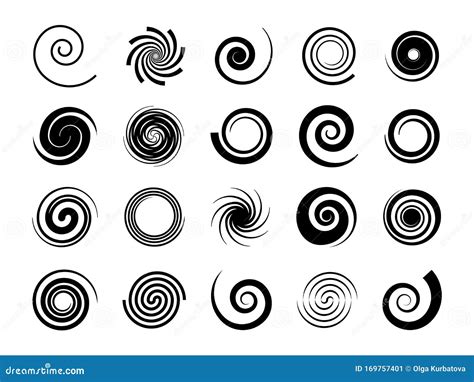 Spirals Twisted Swirl Circle Twirl And Circular Wave Elements