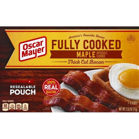 Oscar Mayer Fully Cooked Bacon Thick Cut Maple