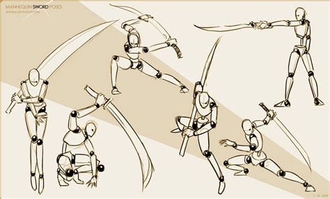 Mannequin Sword Poses By Windam On Deviantart Sword Poses Drawing