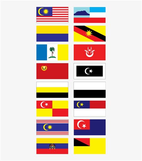 Malaysia Flags States Malaysia States Flag Png Image