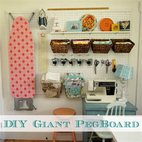 This pegboard wall or organizer is an excellent way to keep your craft material in one place. How to Install a DIY Giant Pegboard Wall {Craft Room ...