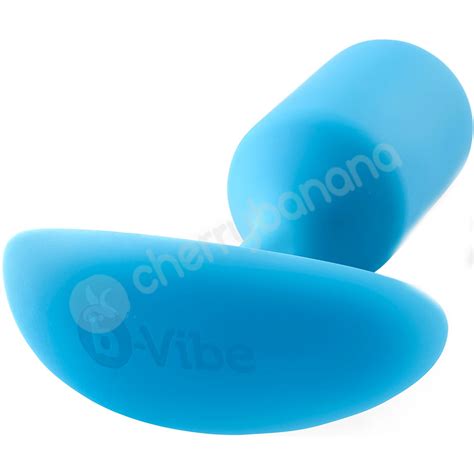 Buy B Vibe Snug Plug 3 Blue 51 Silicone Weighted Wearable Butt Plug Online