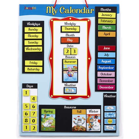 Buy Zazzykid Magnetic And Weather Chart For Kids Preschool Daily