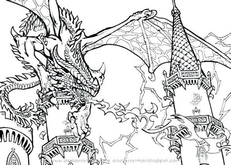 Complex Dragon Coloring Pages At Free Printable