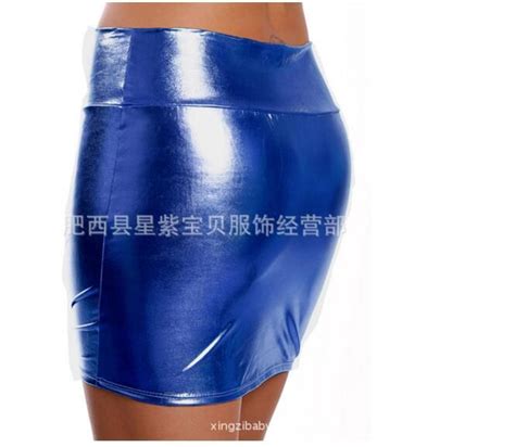 New Sexy Micro Skirt Latex Faux Leather Skirt Tight Hip Slim Low Waist Pencil Package Hip Skirt