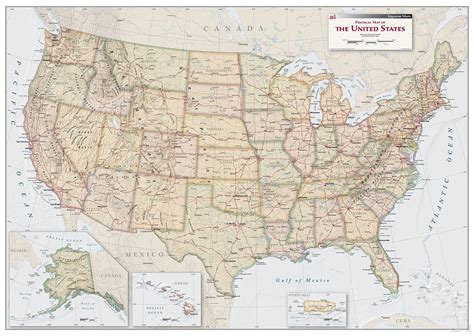 .jpg and.png files will work with most graphic software. Antique Political Map of the United States - Old ...