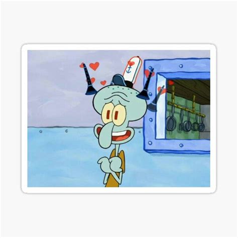 Squidward Sticker For Sale By Babycakes33 Redbubble
