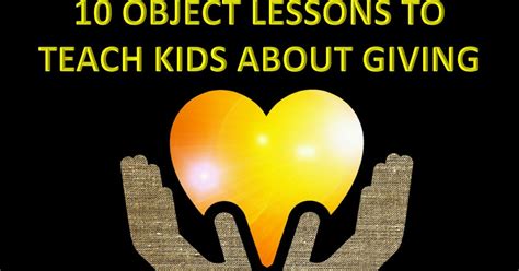 10 Object Lessons To Teach Kids About Giving ~ Relevant Childrens Ministry