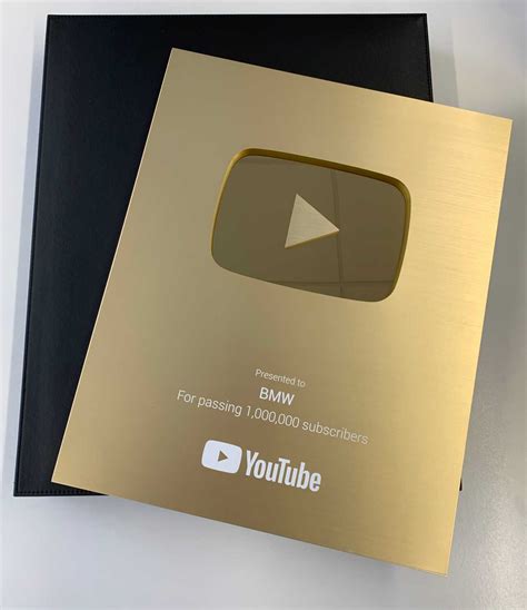 Youtube Presents Bmw With The “golden Button Award”
